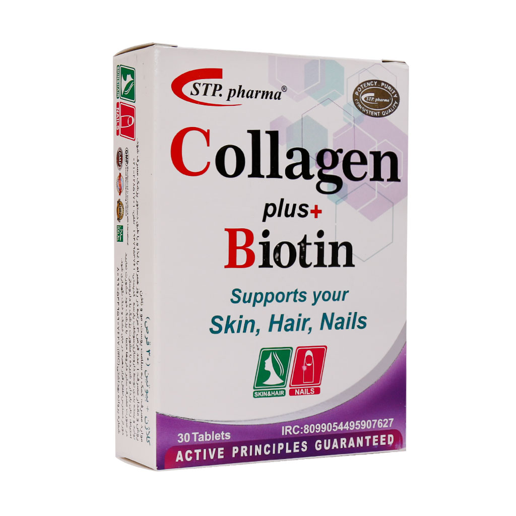 STP-Pharma-Collagen-Plus-Biotin-Tablets-30.jpg قرص کلاژن پلاس بیوتین اس تی پی فارما 30 عددی - Image 1